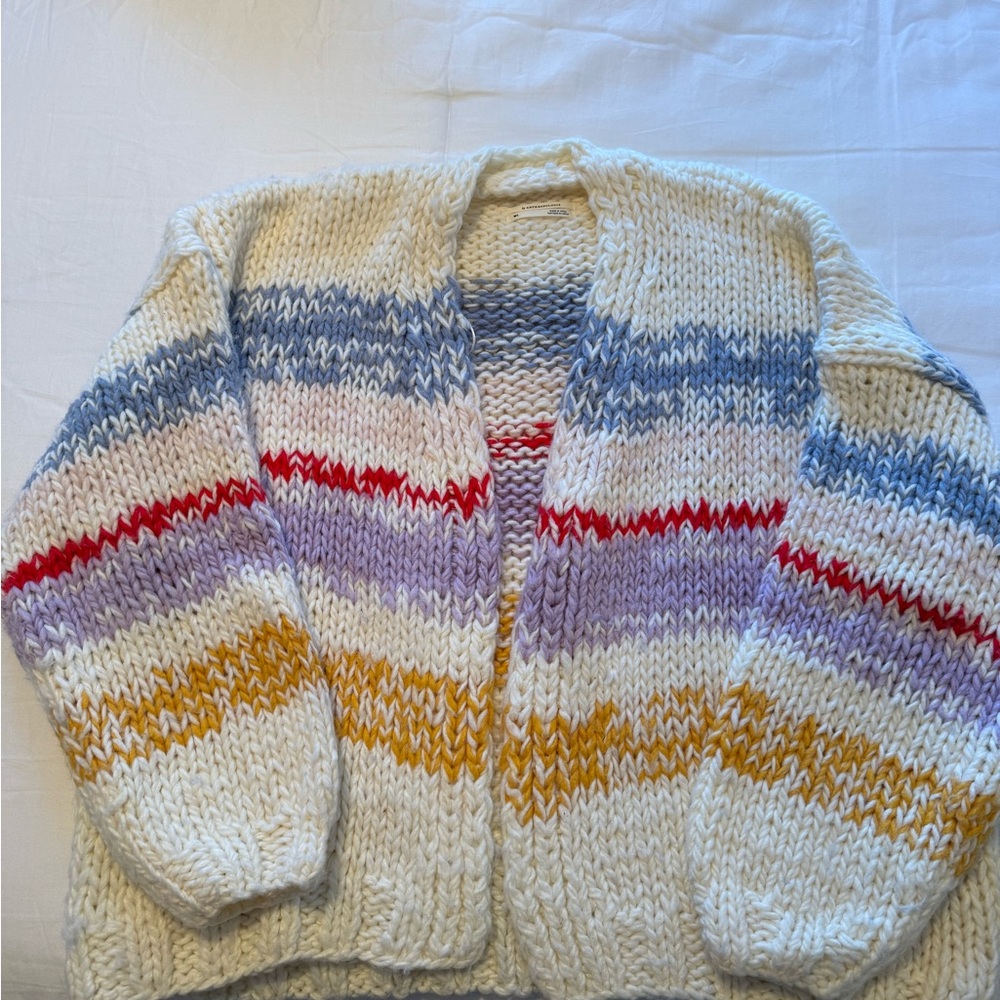Anthropologie Multicolor Striped Cardigan